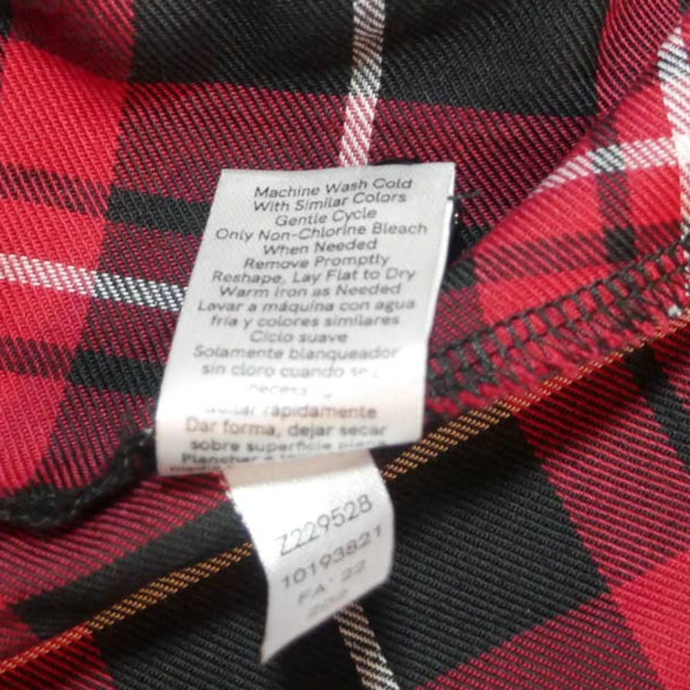 Venus Red Plaid Shirtdress Size 2 EUC - Picture 10 of 12
